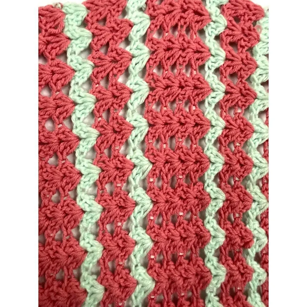 VTG‎ Crocheted Afghan Blanket 42